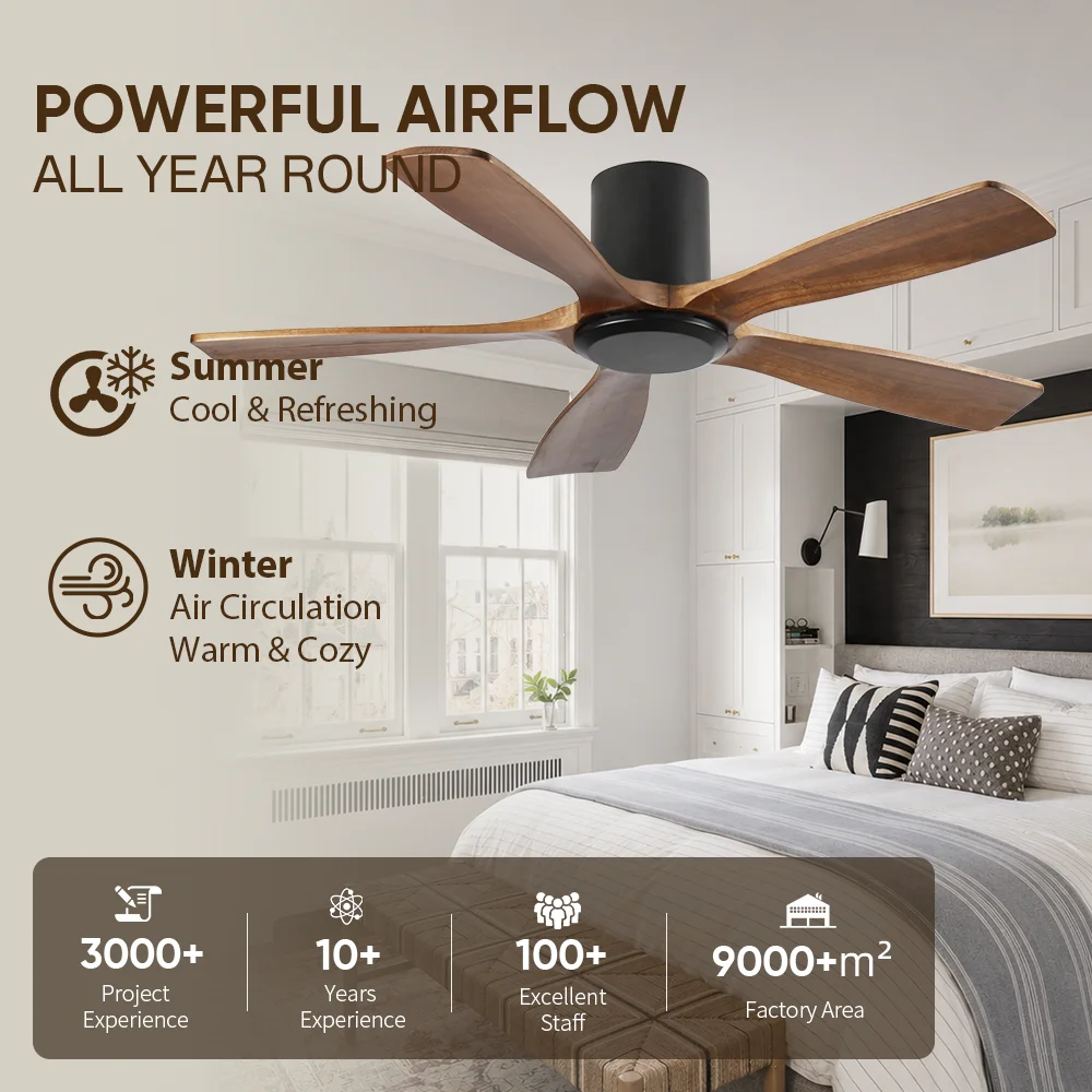Ceiling Fan, USA, 50 W(0.07hp), Solid Wood + Metal - detail 4
