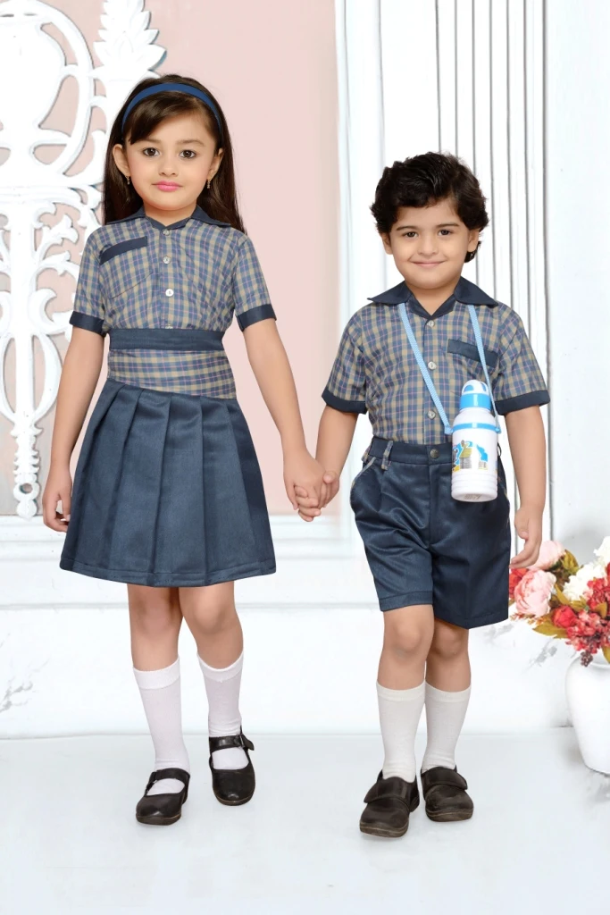 Reasonable Prices Checks And Plain Matching School Uniform Set With ...