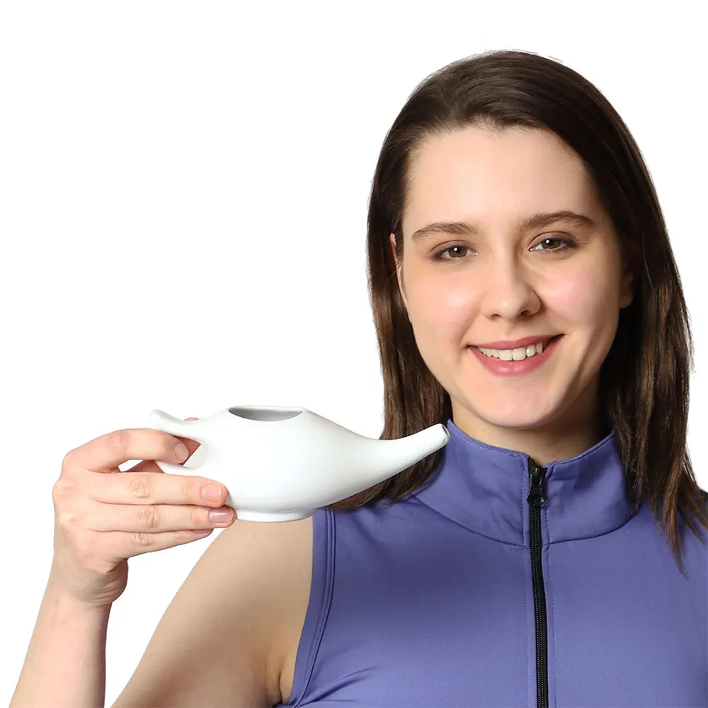 Ceramic Neti Pot For Sinus,Allergies Treatment And Nasal Cleansing With ...