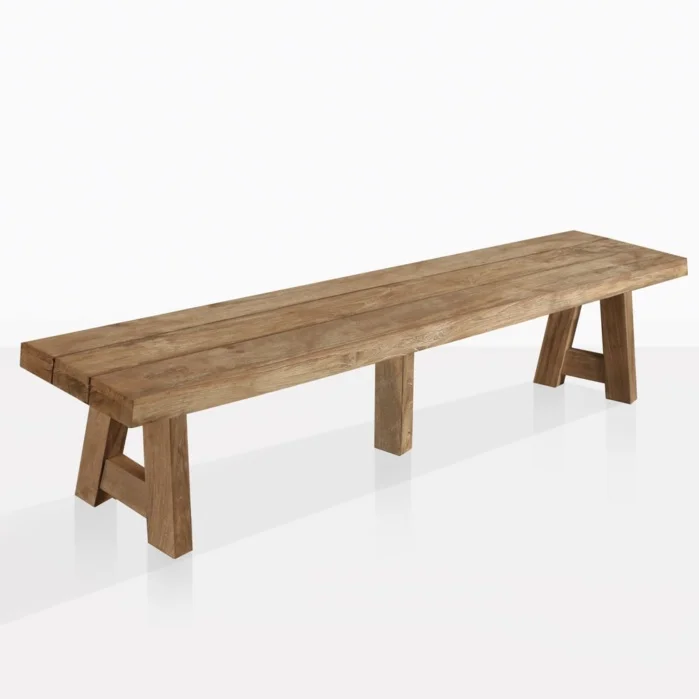 Jacob Outdoor Bench With Solid Wood Material And Natural Finish Solid ...