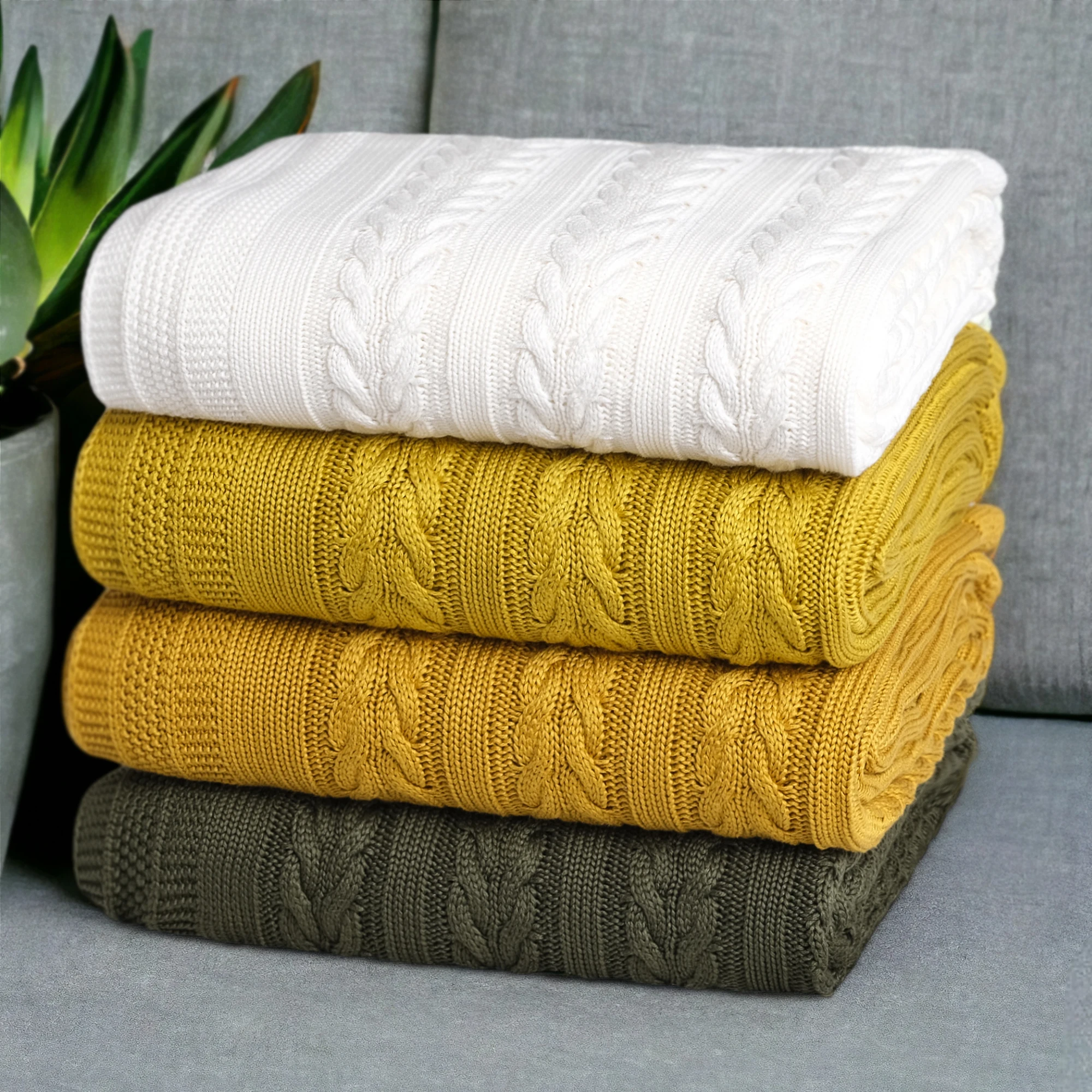 100 Tencel Lenzing Lyocell Mathilda Blanket 130x150 Cm Crochet Cable