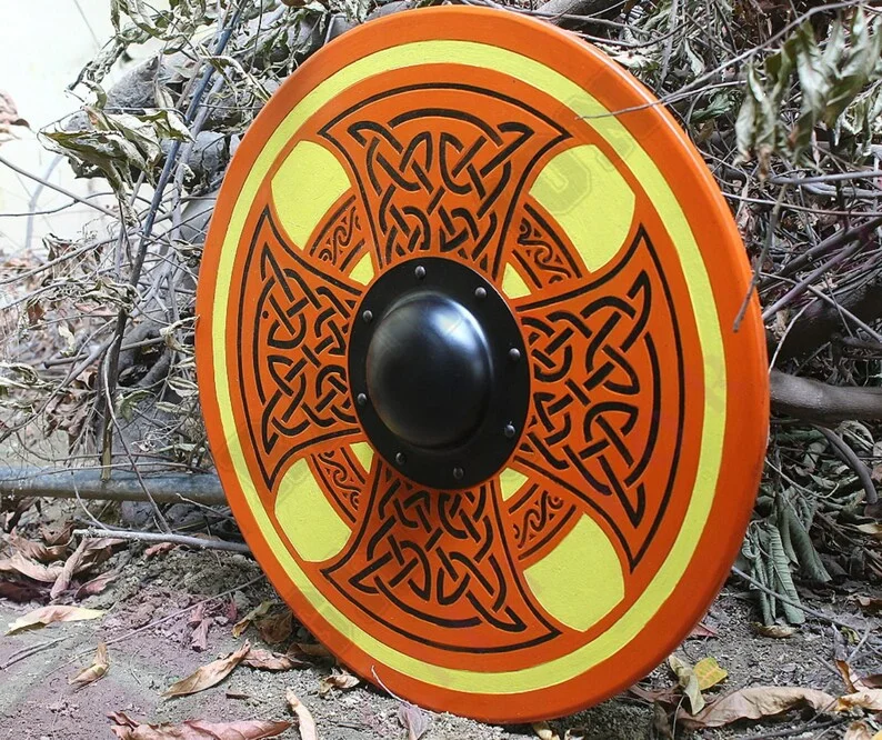 Medieval Celtic Wooden Carved Divisive Symbol Viking Shield Role ...