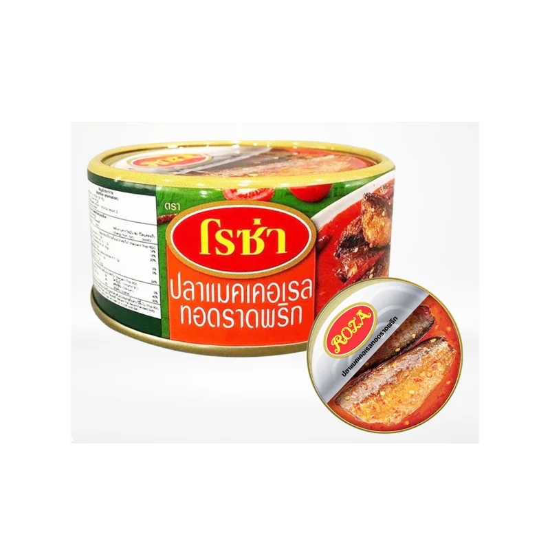Roza Mackerel With Chili Sauce 140gx 4 Cans Export Canned Fish Mackerel