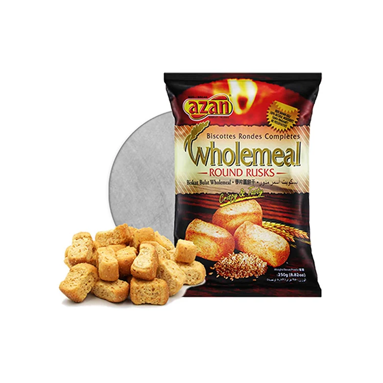 High Quality Wholemeal Rusks Round Shape Crispy And Delicious Perfect To Dress With Sliced