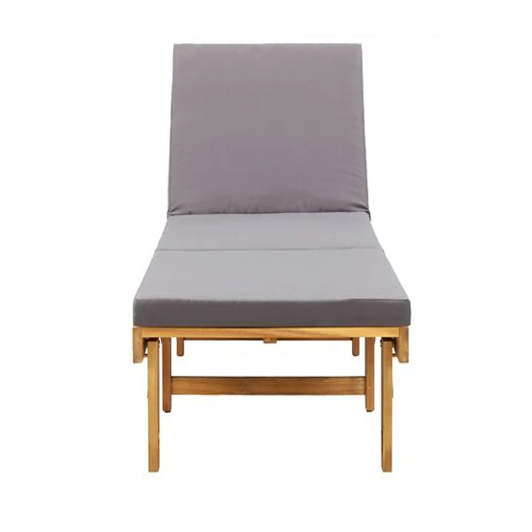 Solid Teak Wood Sun Lounger Natural Finish For Outdoor Rakin Buy Pool