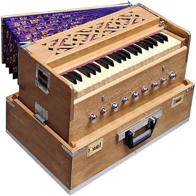 Folding Harmonium 3.5 Octaves 9 Stops 7 Fold Bellow 42 Keys 440 Hz Double Reeds Buy Harmonium