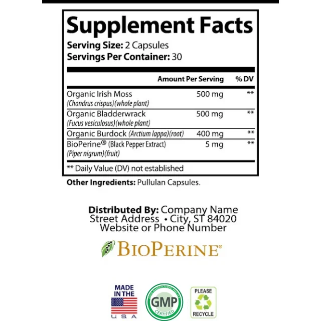 Sea Moss By Vox Nutrition Helps Boost Energy Supports Brain & Nerve