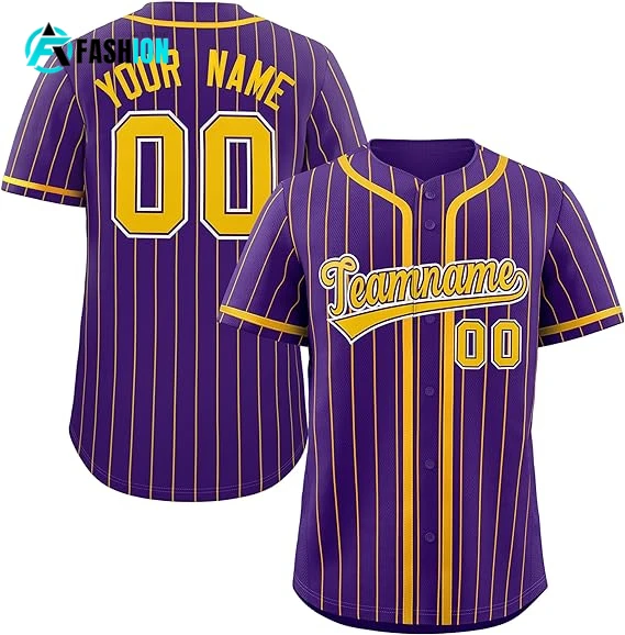 High Quality Baseball Jersey Uniform Blank Wholesale Custom Stripe