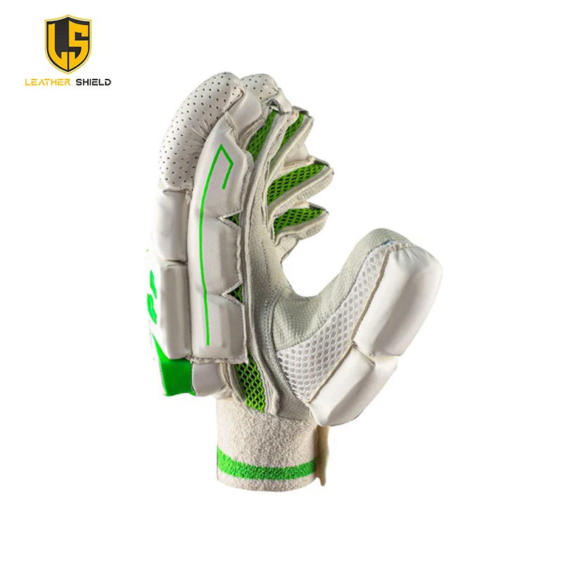 White And Black Customize Cricket Batting Gloves Wholesale Low Price