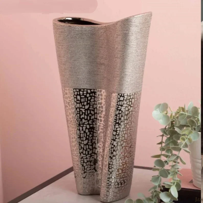 Floor Flower Vase Gold Plated Designer Modern Classic Style Home