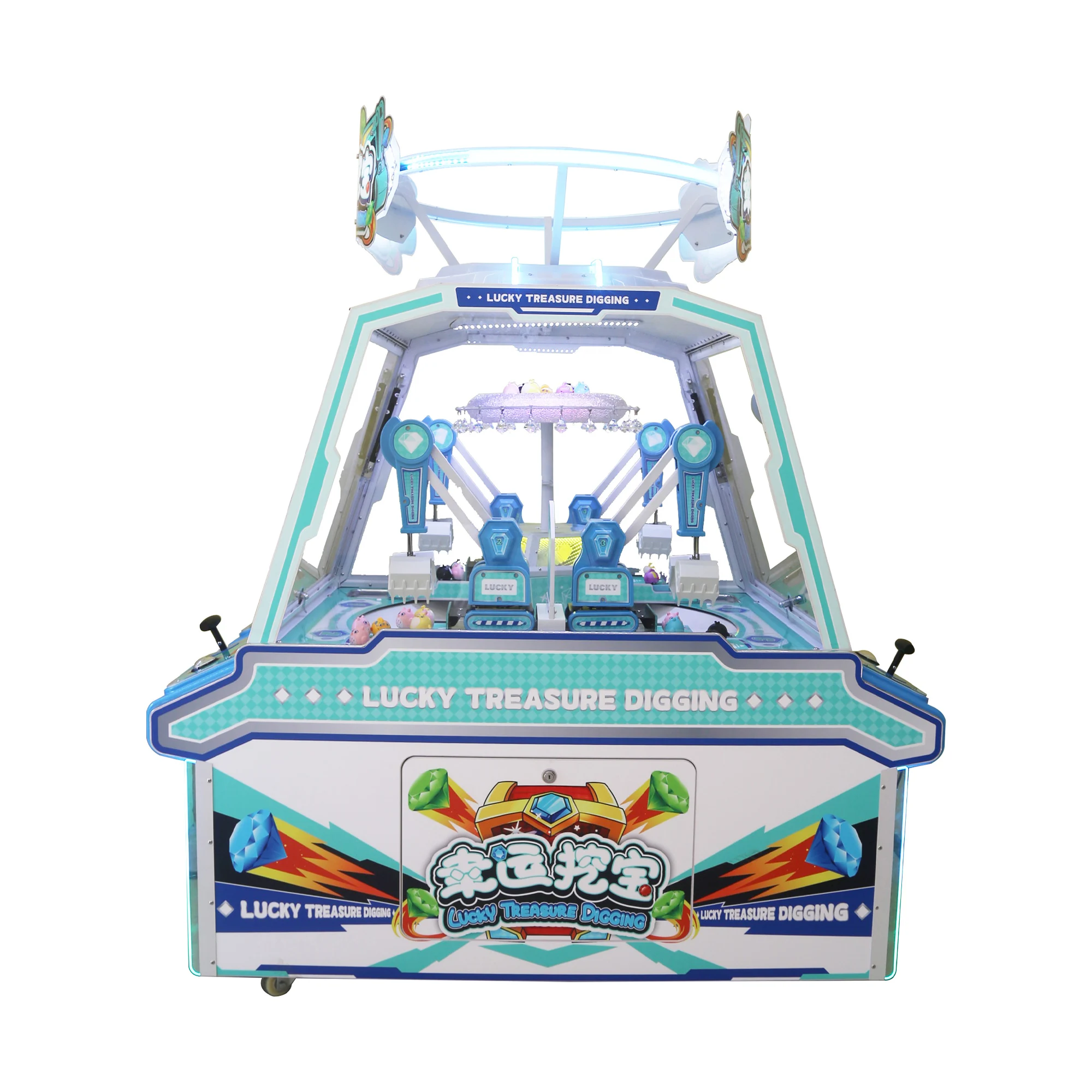 RaiseFun Factory Price Lucky Treasure Digging Prize Coin Operated Toy Plush Game Machine Claw Crane Grab Machine for Game Center factory