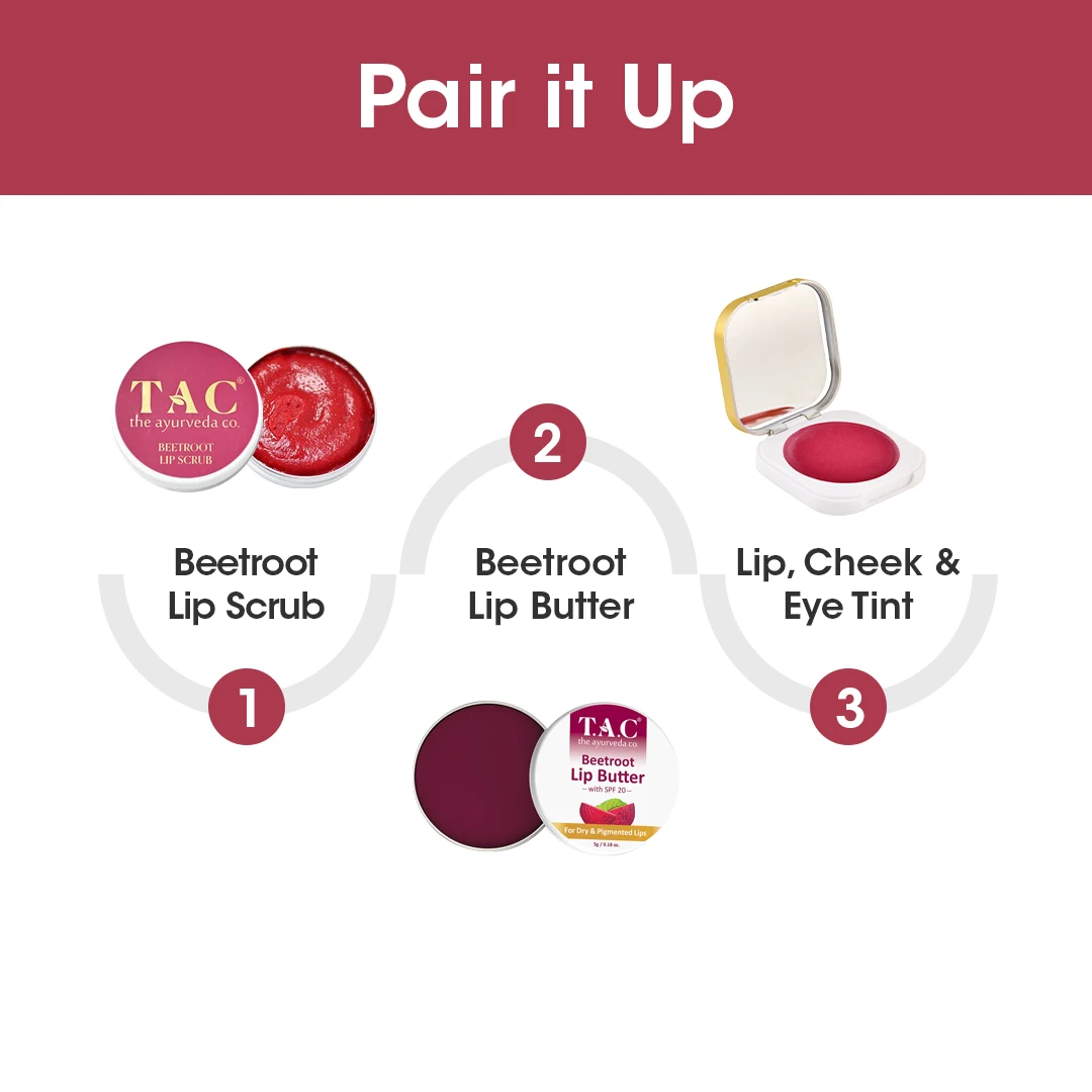 The T.a.c Ayurveda Co. Lip Cheek & Eye Tint With Beetroot Extracts