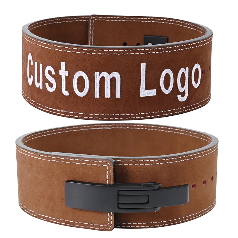 Customize Logo Fitness Exercise Gym Buckle Leather Back Support Strap ...