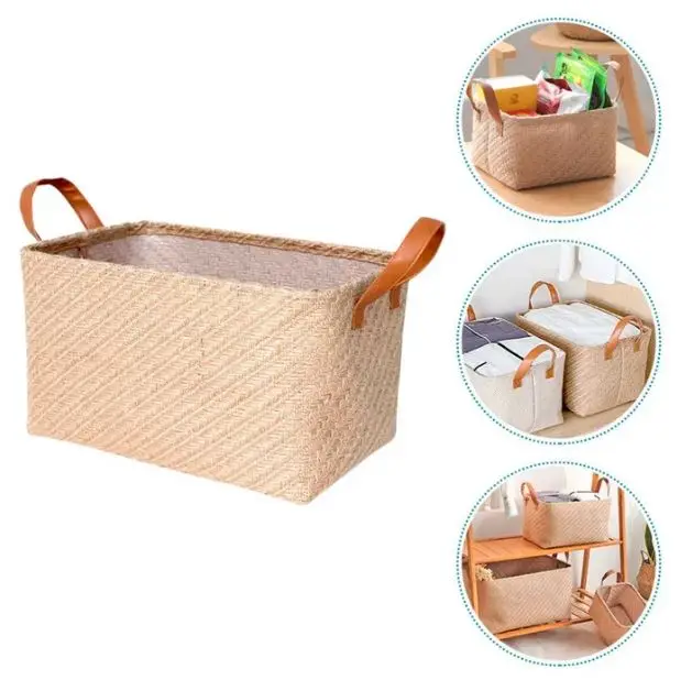 Best Selling Rectangle Shape Rattan Basket Mesh Woven Hanging Basket