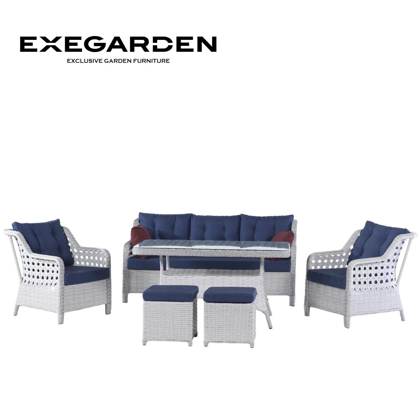 Rattan Garden Furniture Sofa Set With Rattan Sofa And Table Rattan