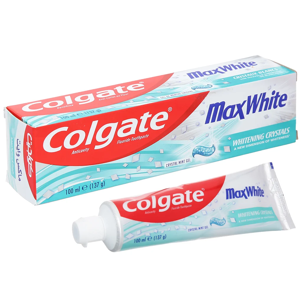 Colgate Maxwhite Crystal Mint Toothpaste 170g Whitening Formula With