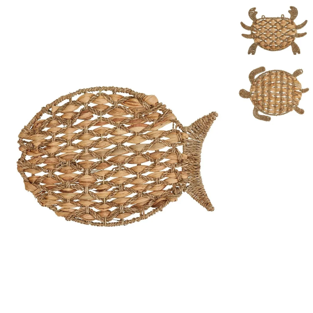 Best Unique Design Of Seagrass And Water Hyacinth Placemats With Crab