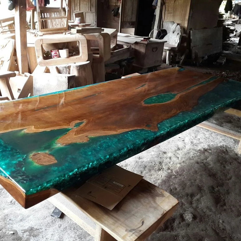 Resin Dining Table From Slab Wood Tables Dining Room Furniture And