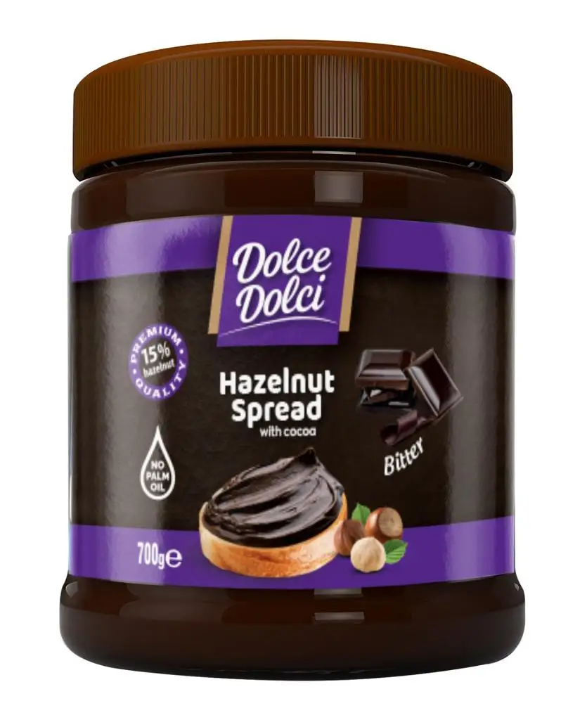 Dolce Dolci Hazelnut Spread 700g Dark Cocoa Hazelnut Ratio 13 High