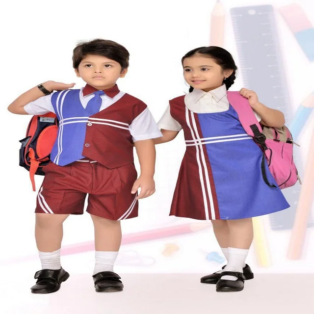 Factory Customization Kids Primary School Uniforms Summer School Dress Set For Boys And Girls