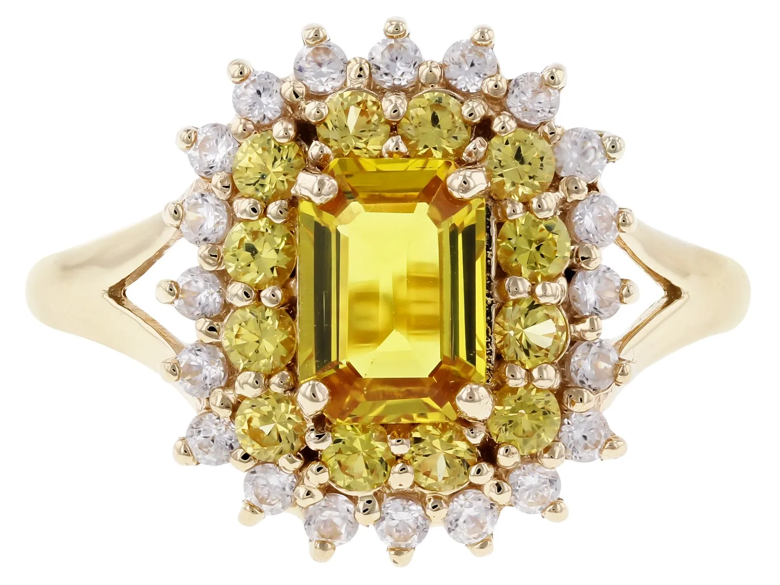Sunny Radiance Yellow Sapphire 10k Yellow Gold Ring A Lustrous