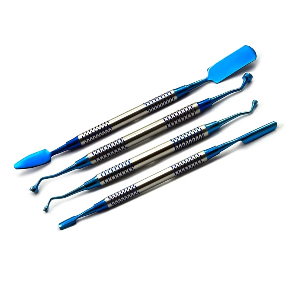 Dental Implant Prf Blue Titanium Bone Graft Carrier Spatula Instruments