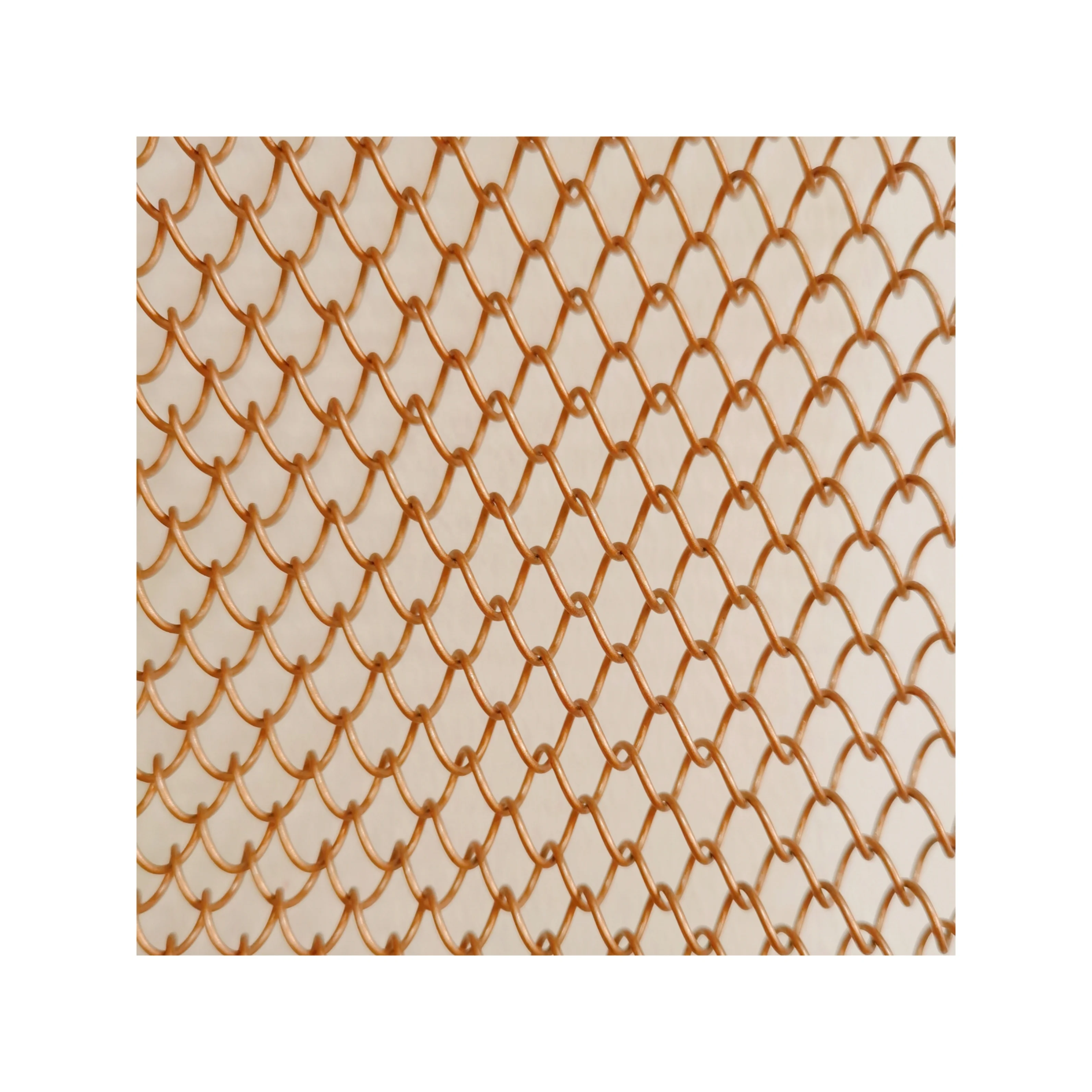 Flat Wire Square Grid Stainless Steel Brass Metal Gold Color Decorative