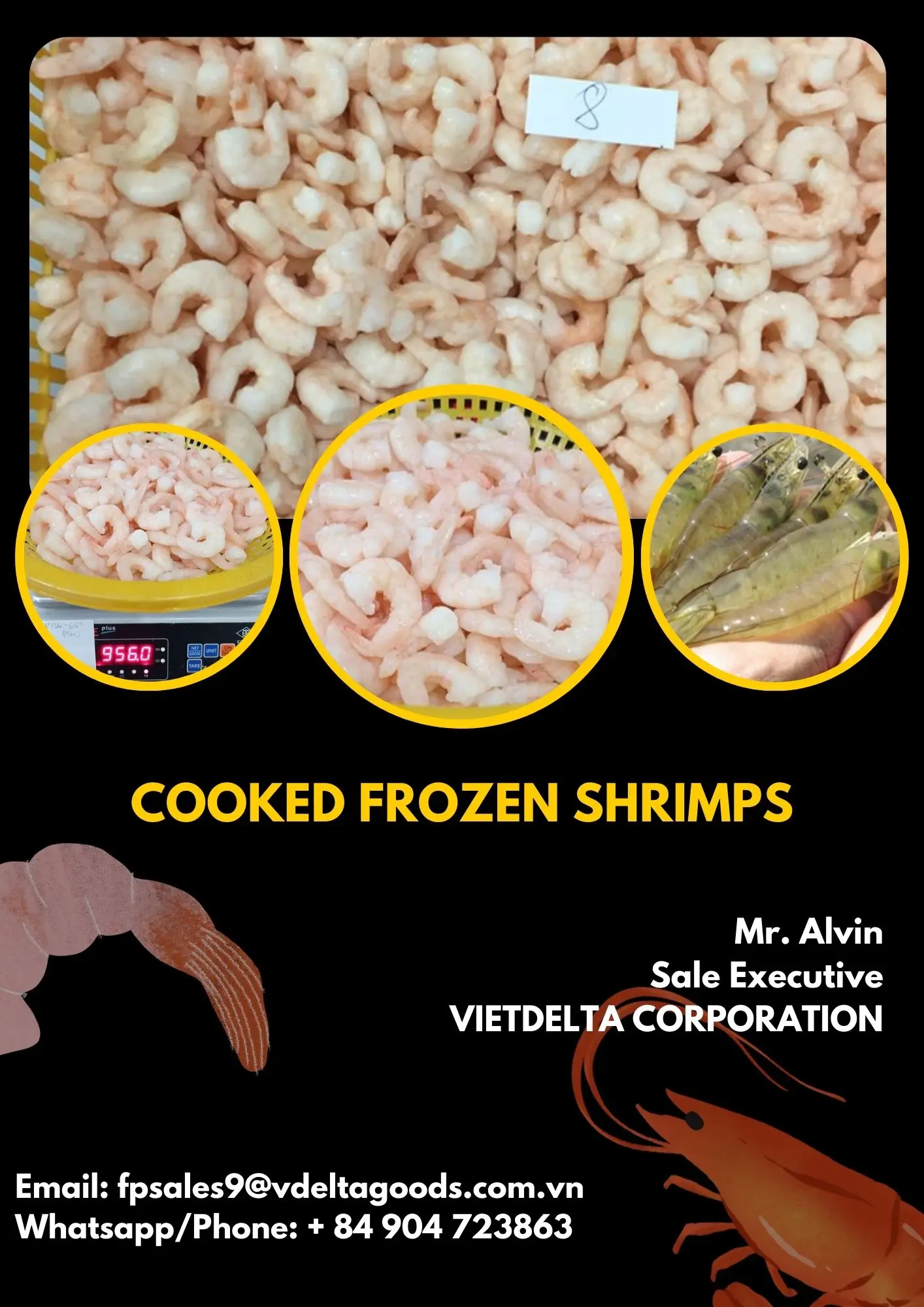 Seafood Cooked Frozen Shrimps 2022 Vietnam Frozen Cooked Shrimps Cooked