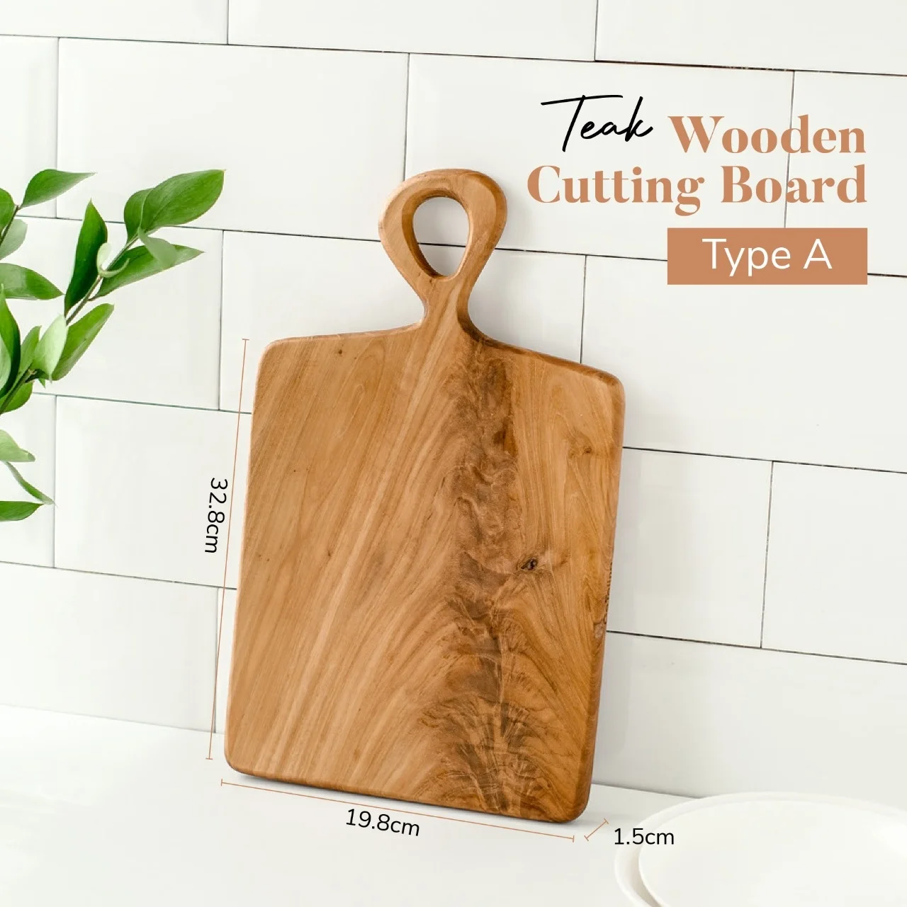 Teak Wooden Cutting Board Type A Thick Wooden Chopping Board Kitchen