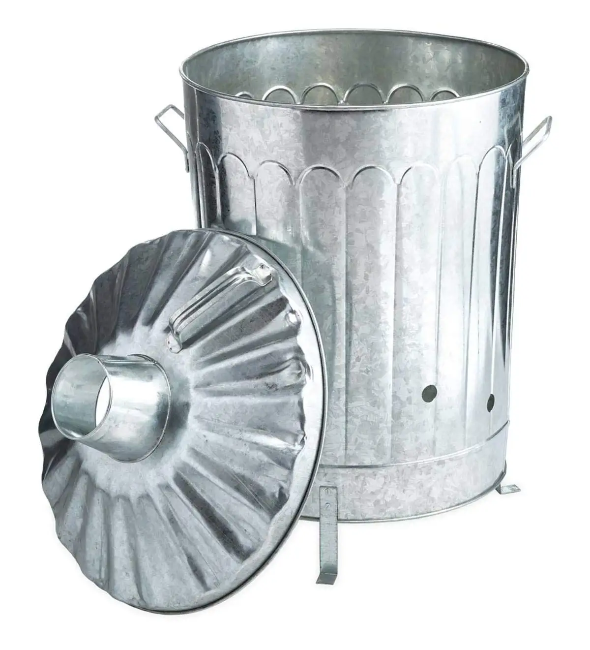 Steel Barrel Incinerator Garden Galvanized Waste Fire Bin House Hold