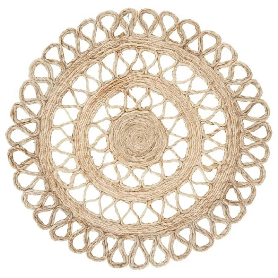 New Design Dinner Set Round Shape Woven Placemats Wholesale Fringe ...