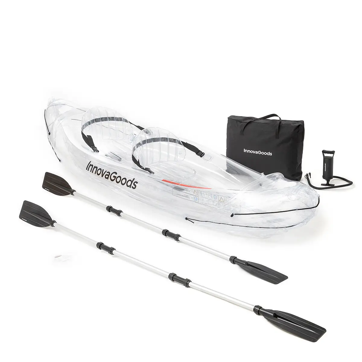 Inflatable Transparent Kayak With Accessories Paros Innovagoods 312 Cm