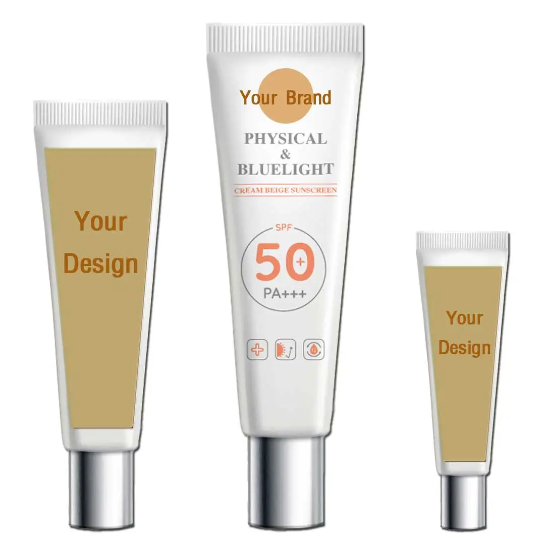 Top Product Physical Blue Light Cream Beige Sunscreen Spf50+ Pa