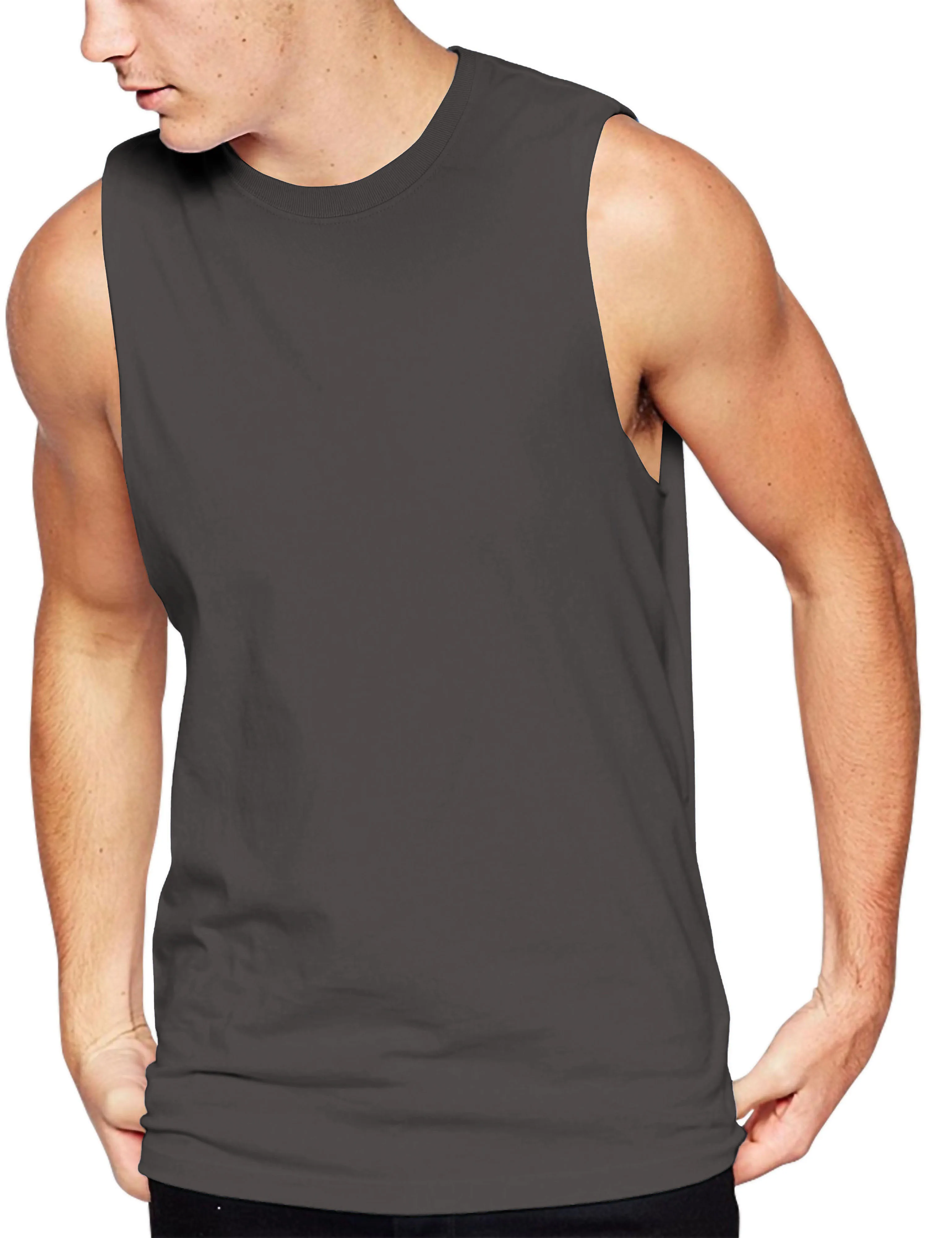 Plain Black Mens Sleeveless Tshirt Men Sleeveless Tshirt Tank Top Gym