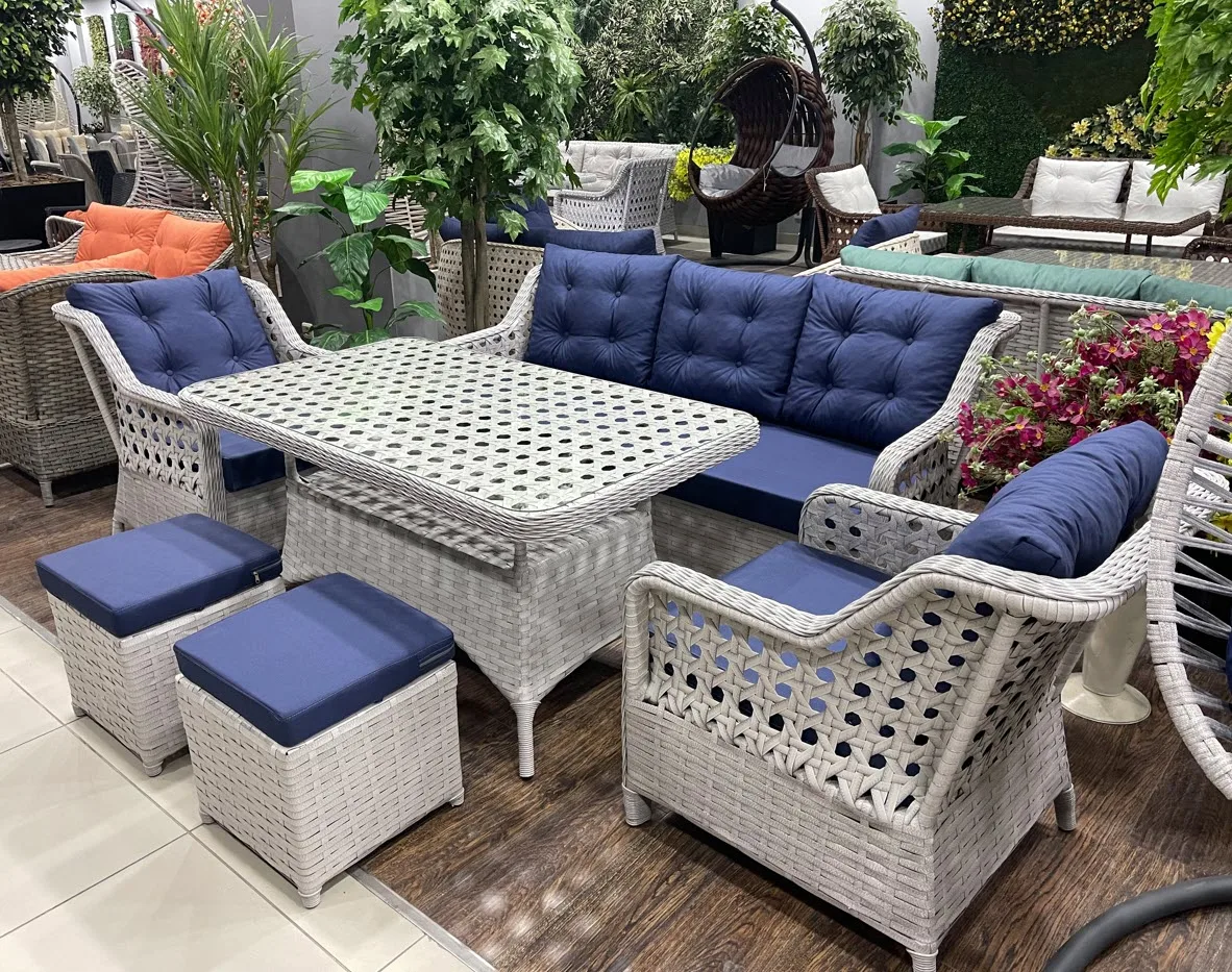 Rattan Garden Furniture Sofa Set With Rattan Sofa And Table Rattan