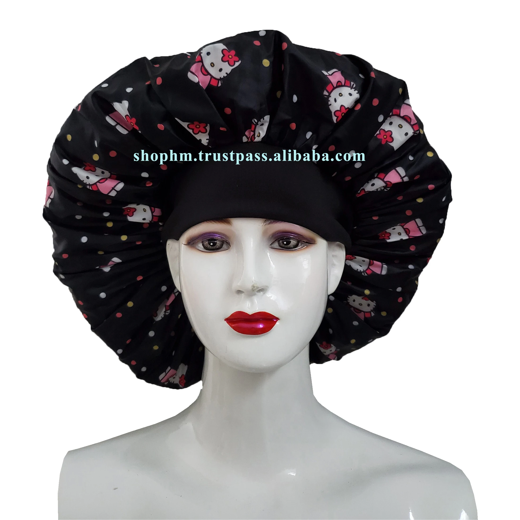 New Arrival Large Size Wide Band Satin Sleeping Ca P Adjustable Size Hat For Women