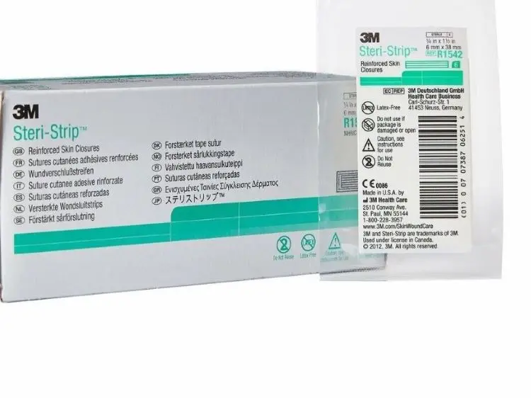 3msteristrip Skin Closures 6mm X 38mm,Reinforced Adhesive Skin Wound Closures Steri Strips
