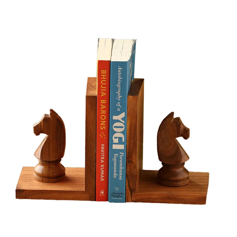 Chess Horse Bookend A Perfect Book Shelve Decorative Accent Piece Ideal