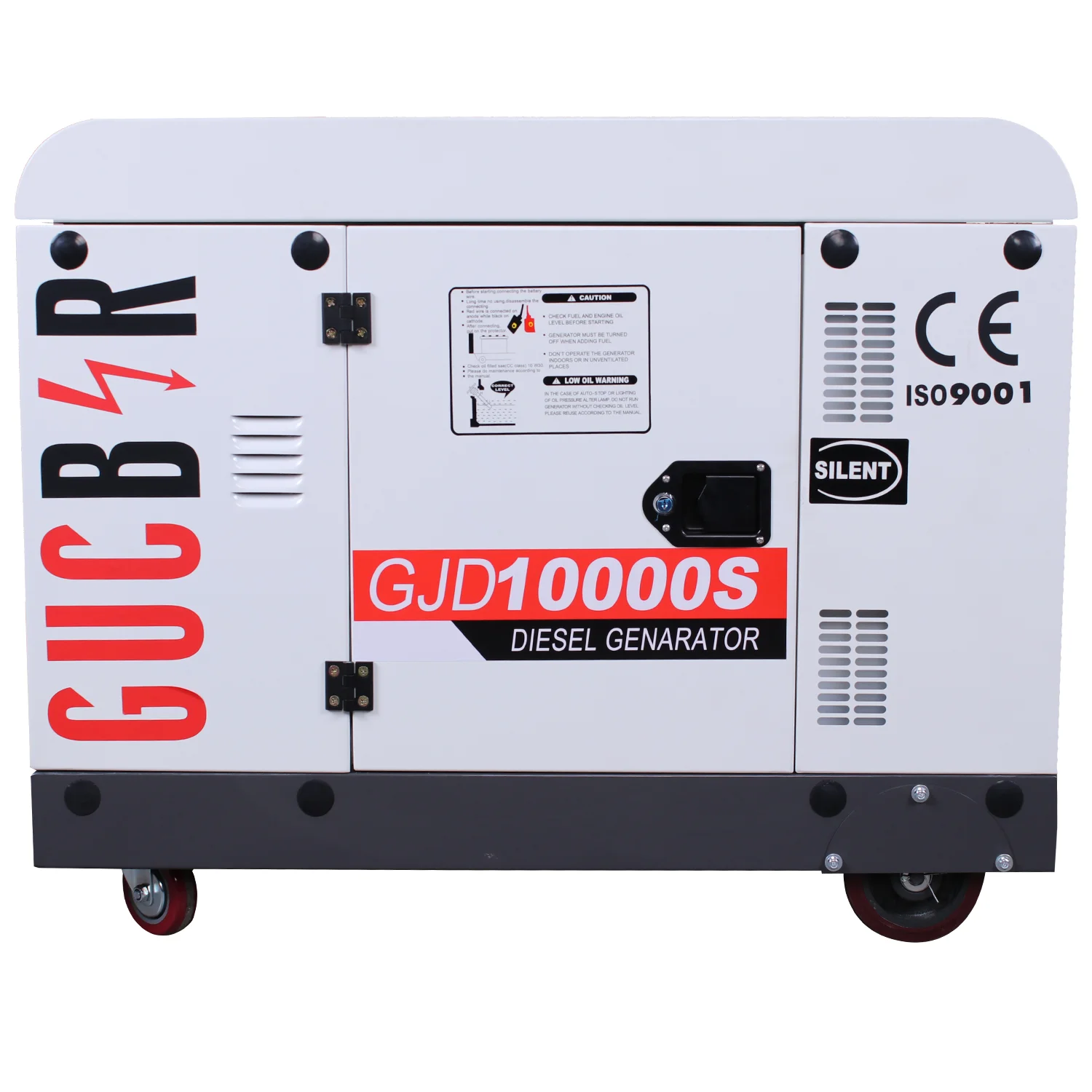 10 KVA Portable Diesel Generator Set Mono Phase Open Type 230V-400V AC ...