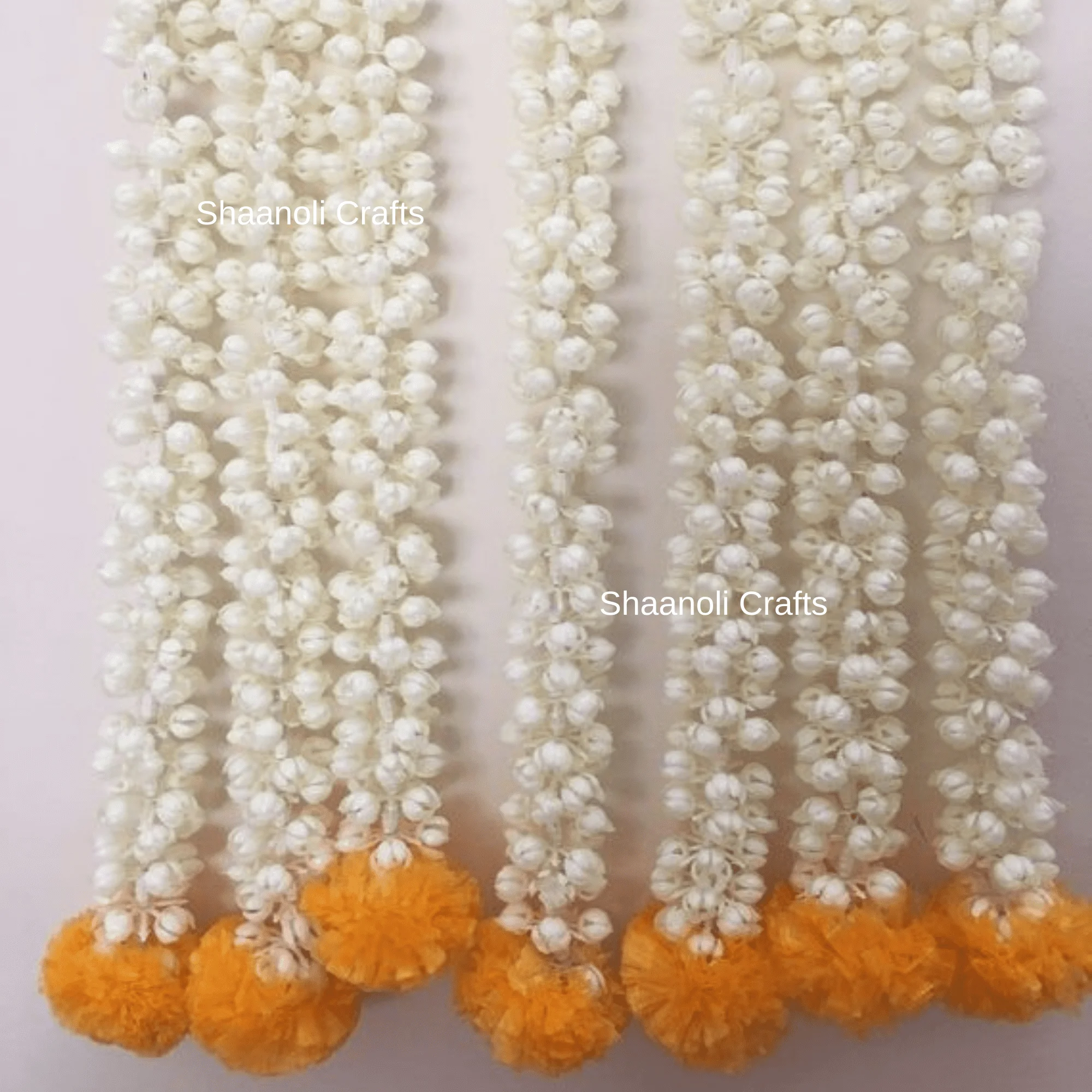 Artificial White Jasmine Flower Strings With Marigold Flower Wedding Decor Garlands Wreaths For