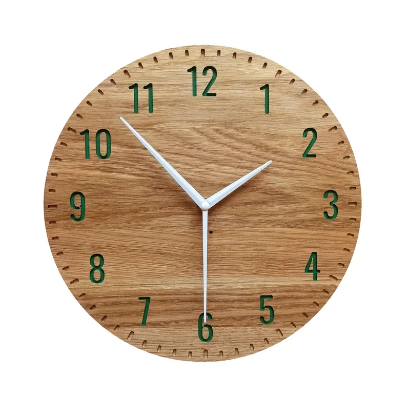 Modern Design Wall Clock Wooden Wall Acacia Wooden And Epoxy Resin Wall