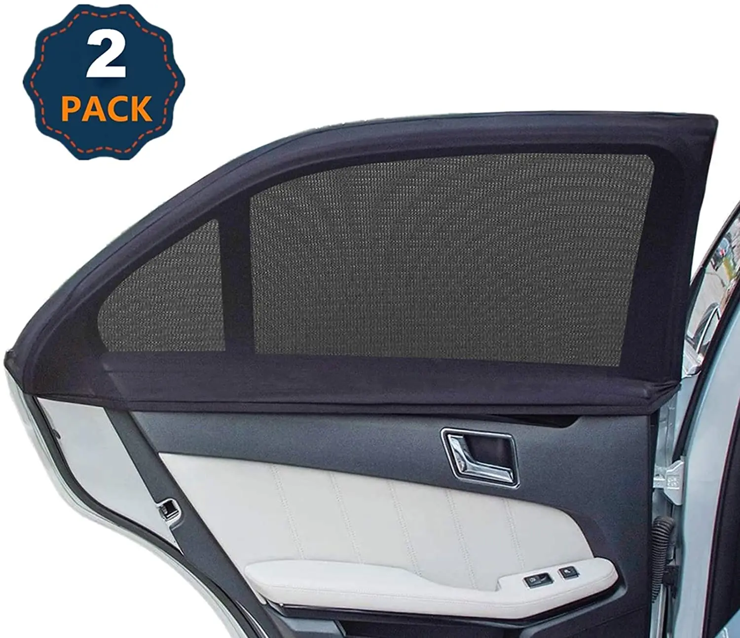 Universal Black Tape Foldable Front And Rear Auto Sunshade Cover ...