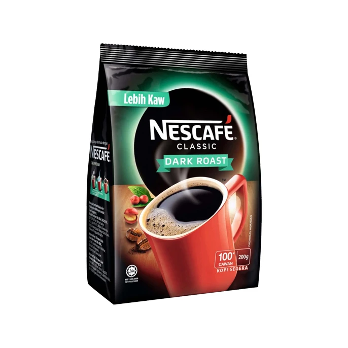 Nescafe Classic Dark Roast Instant Coffee Small Packet 200g X 24 Pkts