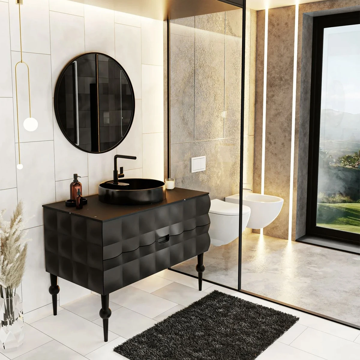 European Design Bathroom Furniture For Project Of Apartment Villa Hotel