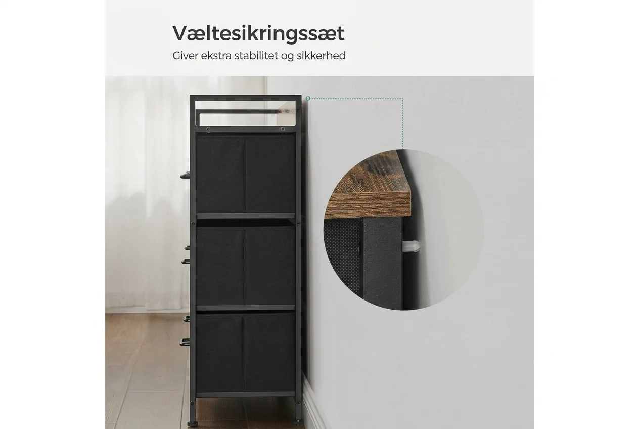 Skuffe detaljer og materiale