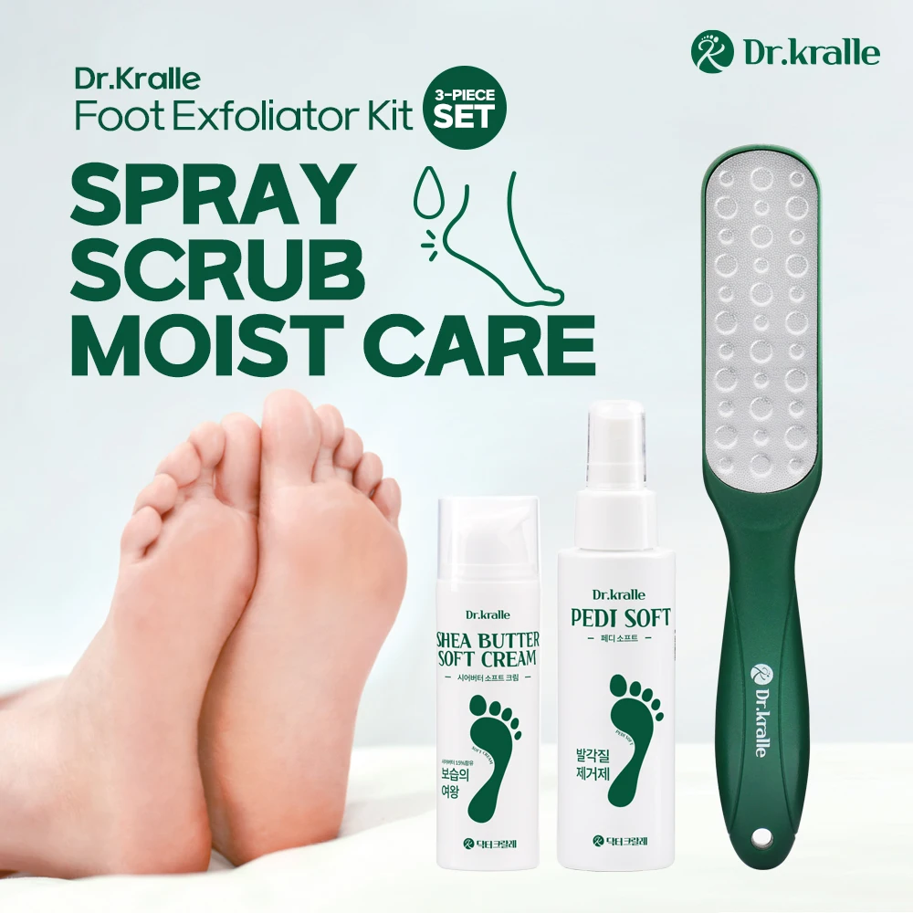 Korean Foot Care Kit Kralle Foot Exfoliator Kit Home Care Easy Care Heal Callus Cuticle Dead