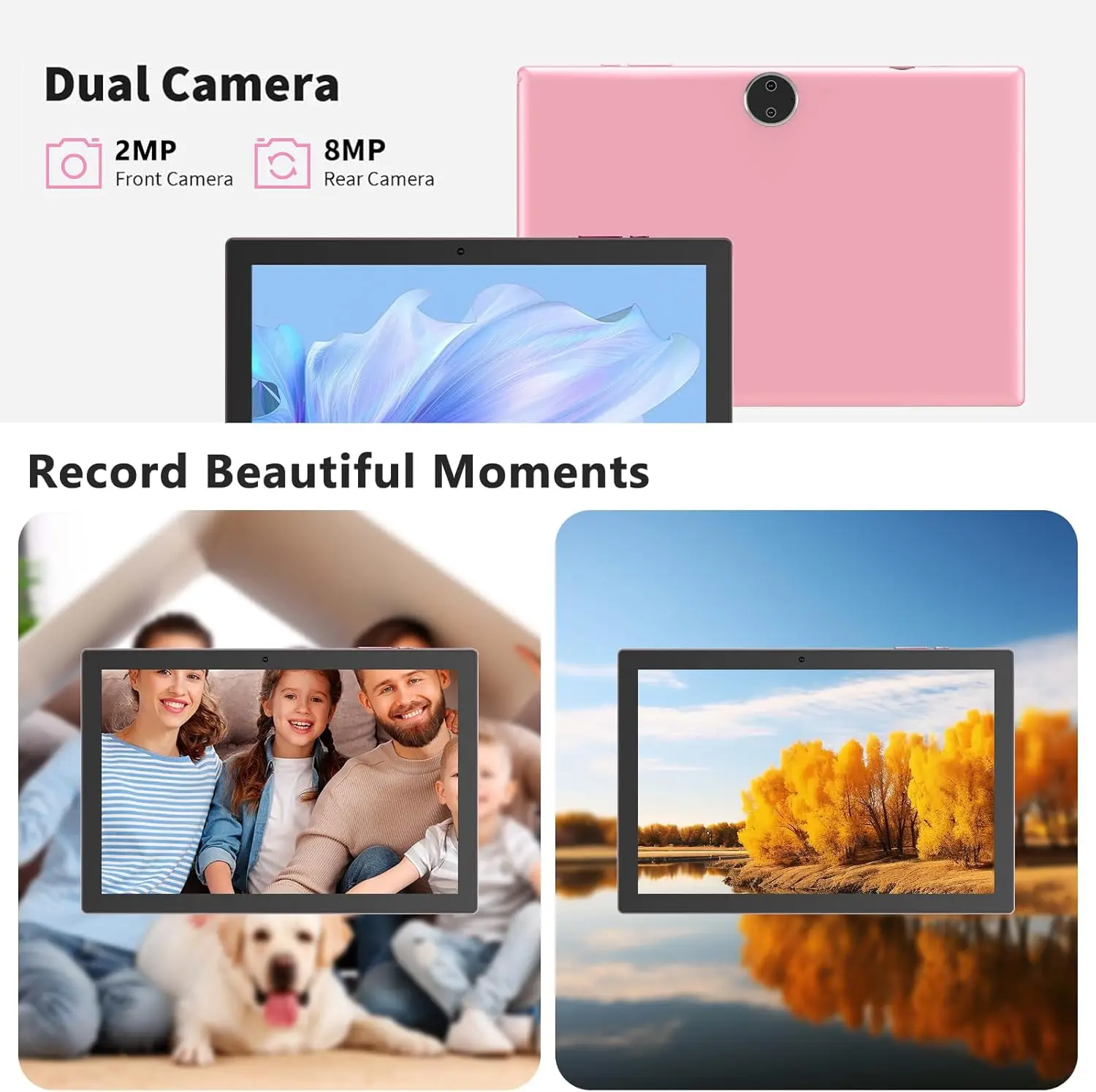 Doble cámara 2MP frontal y 8MP trasera tableta PRITOM