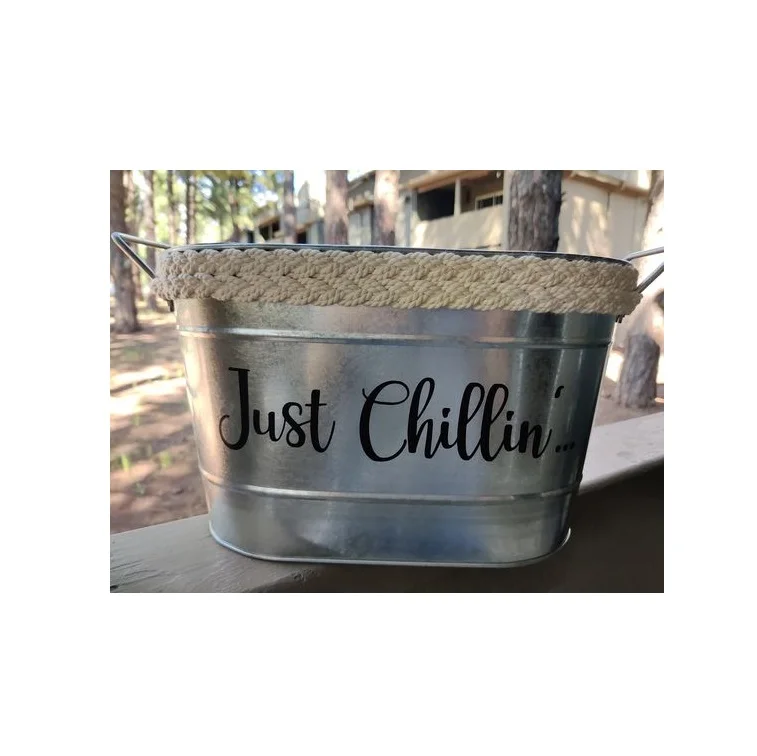 Galvanized Champagne Ice Bucket For Bar Restaurants High Quality Metal