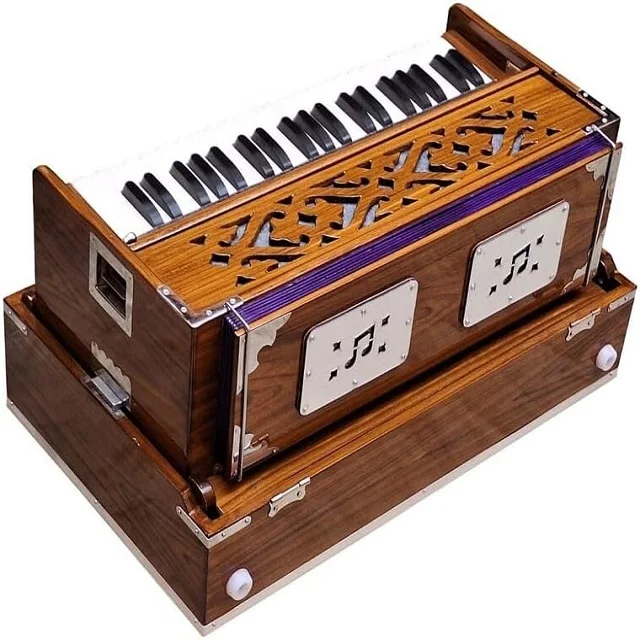 Harmonium Portable 3.5 Octaves 9 Stops Double Reeds 7 Fold Bellow 42