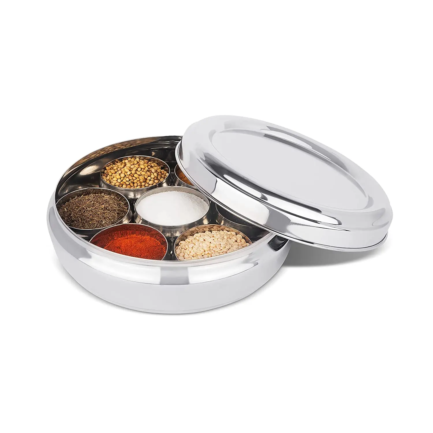 Stainless Steel Kitchen Masala Spice Container Dabba Spice Box ...